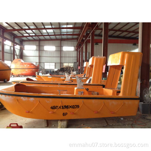 SOLAS rescue boat with 6 persons and 23KN single arm davit